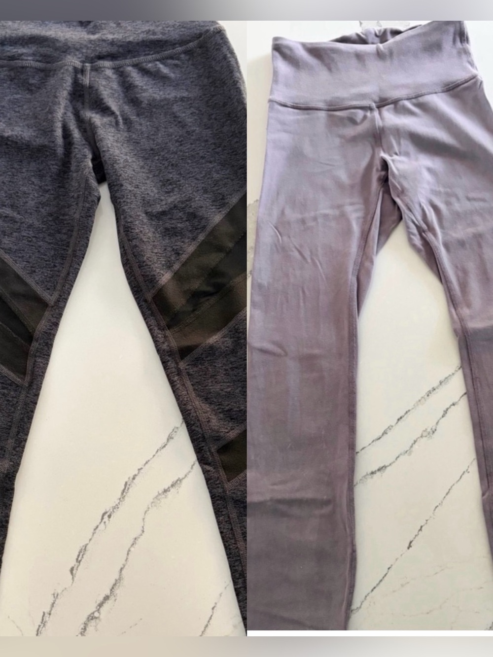 Beyond Yoga Black and Gray Legging & lululemon athletica Lavender Gray Leggings